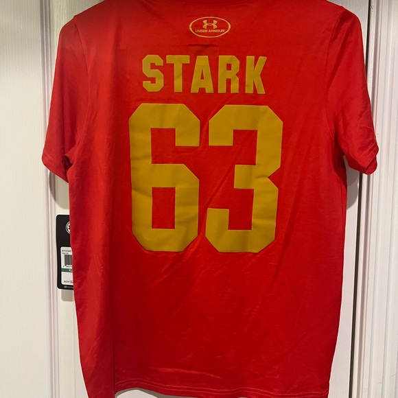 Boys Under Armour Marvel Avengers Iron-Man Heatgear Loose Shirt~YLG~NWT - Picture 2 of 2